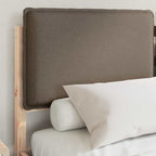 Bettgestell mit gepolstertem Kopfteil Taupe 135 x 190 cm