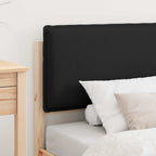 Bettgestell mit gepolstertem Kopfteil Schwarz 90 x 200 cm
