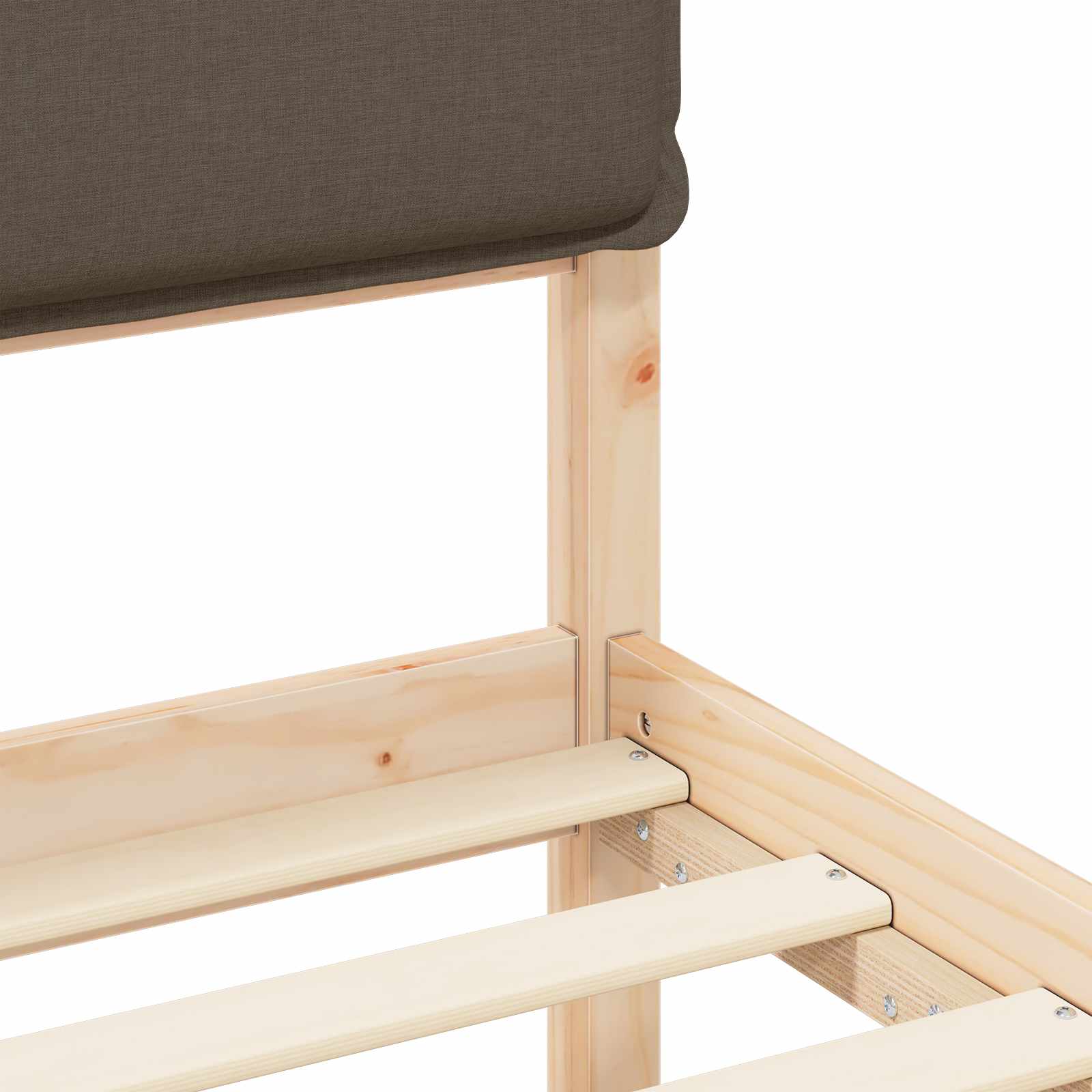 Bettgestell mit gepolstertem Kopfteil Taupe 80 x 200 cm