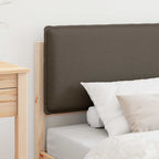 Bettgestell mit gepolstertem Kopfteil Taupe 80 x 200 cm