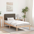 Bettgestell mit gepolstertem Kopfteil Taupe 80 x 200 cm