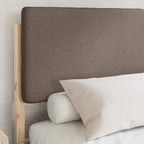 Bettgestell mit gepolstertem Kopfteil Taupe 160 x 200 cm
