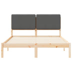Bettgestell mit gepolstertem Kopfteil Dunkelgrau 150 x 200 cm