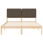 Bettgestell mit gepolstertem Kopfteil Taupe 150 x 200 cm