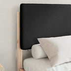 Bettgestell mit gepolstertem Kopfteil Schwarz 120 x 200 cm