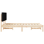 Bettgestell mit gepolstertem Kopfteil Schwarz 120 x 200 cm