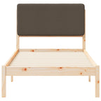 Bettgestell mit gepolstertem Kopfteil Taupe 80 x 200 cm