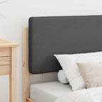 Bettgestell mit gepolstertem Kopfteil Dunkelgrau 75 x 190 cm
