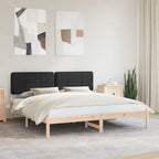 Bettgestell mit gepolstertem Kopfteil Schwarz 180 x 200 cm