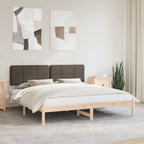 Bettgestell mit gepolstertem Kopfteil Taupe 180 x 200 cm