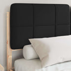 Bettgestell mit gepolstertem Kopfteil Schwarz 140 x 190 cm