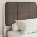 Bettgestell mit gepolstertem Kopfteil Taupe 135 x 190 cm