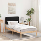 Bettgestell mit gepolstertem Kopfteil Schwarz 100 x 200 cm
