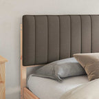 Bettgestell mit gepolstertem Kopfteil Taupe 180 x 200 cm