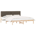 Bettgestell mit gepolstertem Kopfteil Taupe 180 x 200 cm