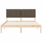 Bettgestell mit gepolstertem Kopfteil Taupe 160 x 200 cm
