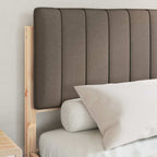 Bettgestell mit gepolstertem Kopfteil Taupe 140 x 190 cm