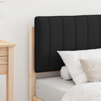 Bettgestell mit gepolstertem Kopfteil Schwarz 80 x 200 cm