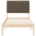Bettgestell mit gepolstertem Kopfteil Taupe 80 x 200 cm