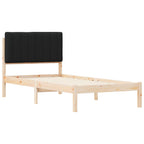 Bettgestell mit gepolstertem Kopfteil Schwarz 90 x 190 cm