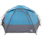 Kuppelzelt mit abnehmbarem Regenfly Blau 4-Personen