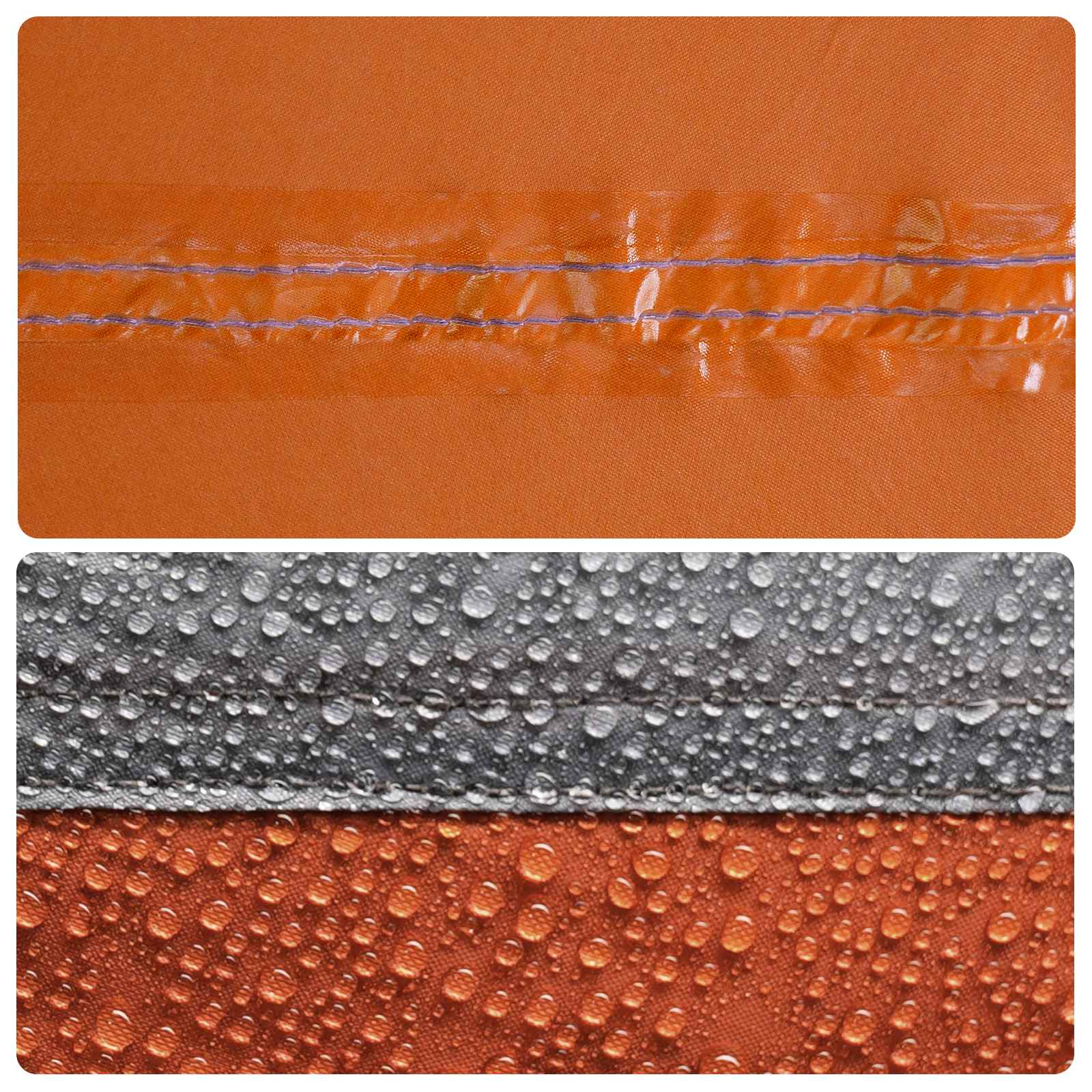 Kuppelzelt mit abnehmbarem Regenfly Grau und Orange 8-Personen