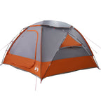 Kuppelzelt mit abnehmbarem Regenfly Grau und Orange 8-Personen