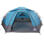 Kuppelzelt mit abnehmbarem Regenfly Blau 12-Personen