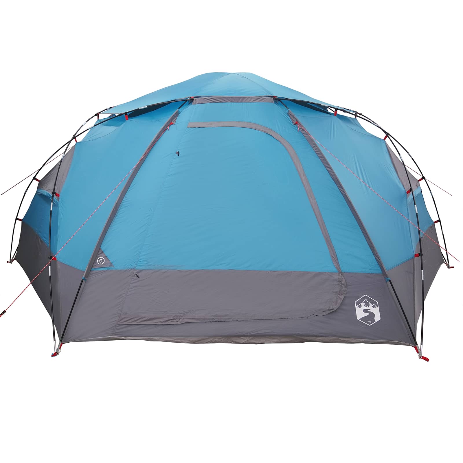 Kuppelzelt mit abnehmbarem Regenfly Blau 12-Personen