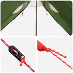 2-in-1 Regenponcho mit Kapuze Grün 262 x 126 x 130 cm