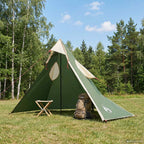 2-in-1 Regenponcho mit Kapuze Grün 262 x 126 x 130 cm