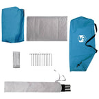 Trekkingzelt Blau 4-Personen 185T Polyester mit PU-Beschichtung