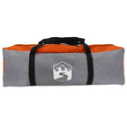 Tunnelzelt Grau und Orange 560 x 395 x 212 cm