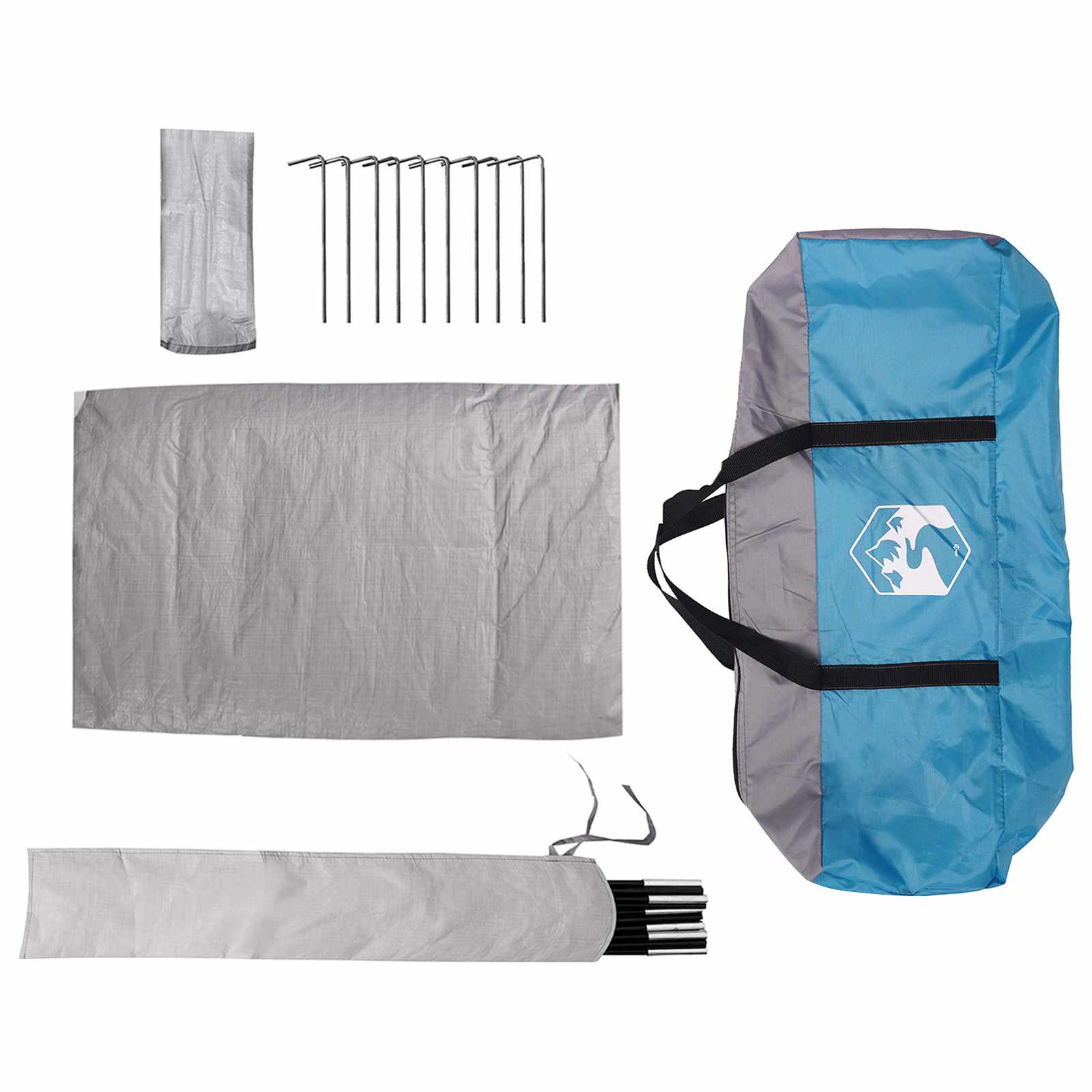 Party-Zelt Blau 4-Personen 185T Polyester mit PU-Beschichtung