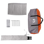 Toilettenzelt Grau und Orange 10 Personen