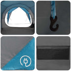 Tunnelzelt Blau 562 x 265 x 216 cm