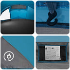 Trekkingzelt Blau 2-Personen 185T Polyester mit PU-Beschichtung