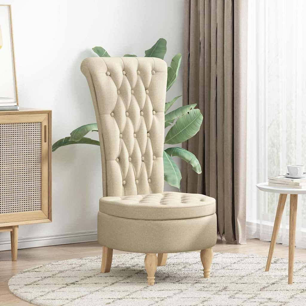 Schlafsessel Creme 56,5 x 70 x 110 cm Stoff