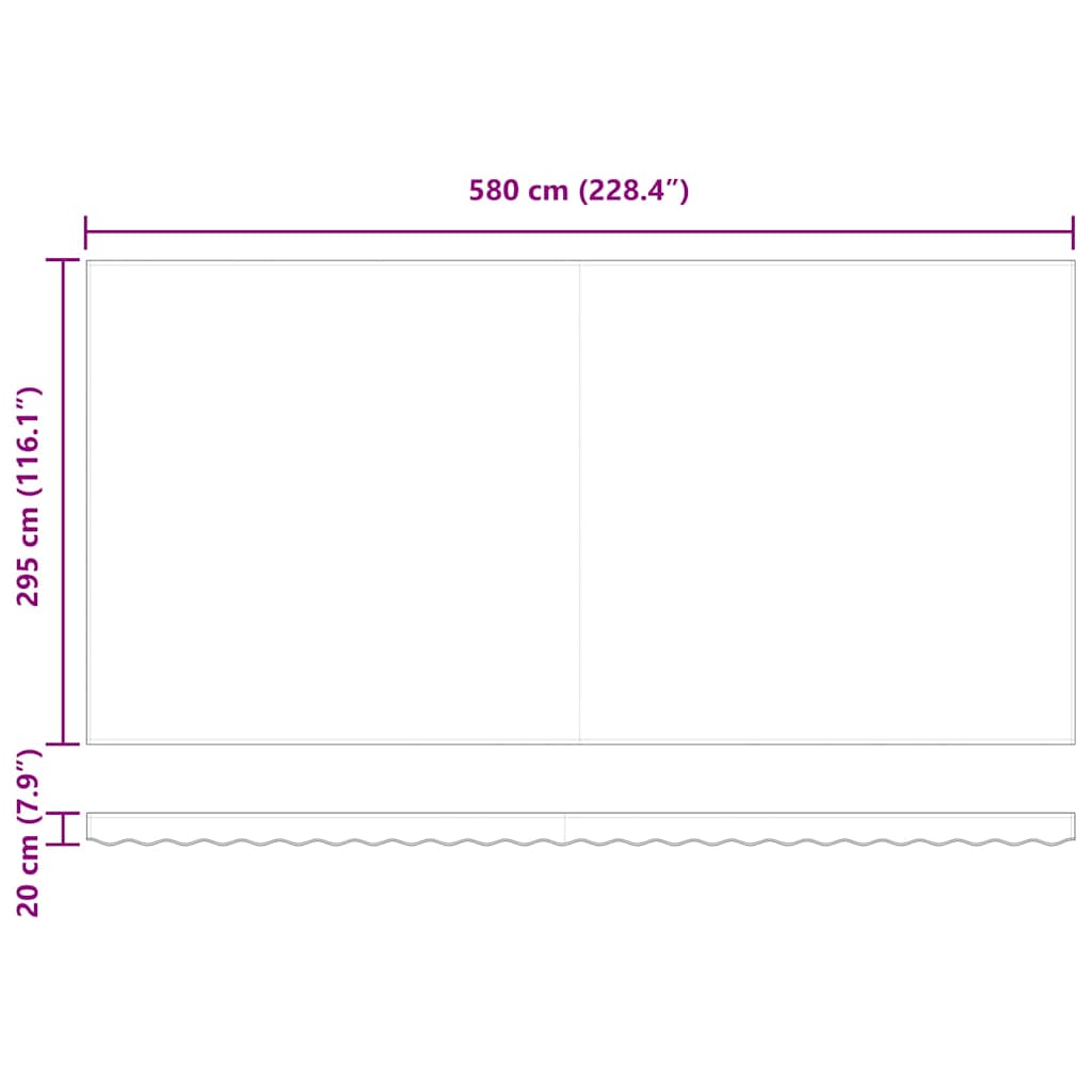 Einziehbare Markise Orange und Braun 600 x 300 cm