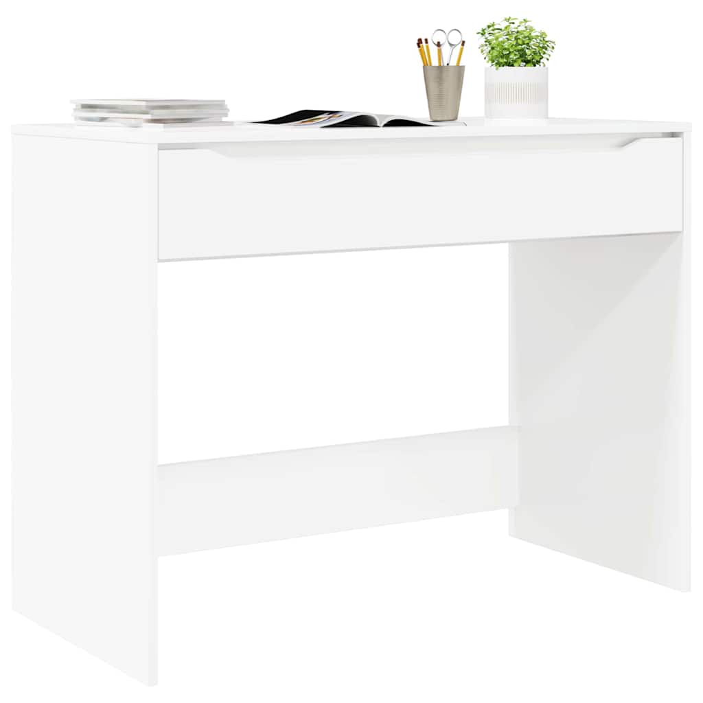 Schreibtisch Hochglanz Weiß 100 x 50 x 78 cm Holzwerkstoff