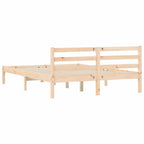 Bettrahmen Natur 208,5 x 157,5 x 69,5 cm Massivholz Kiefer