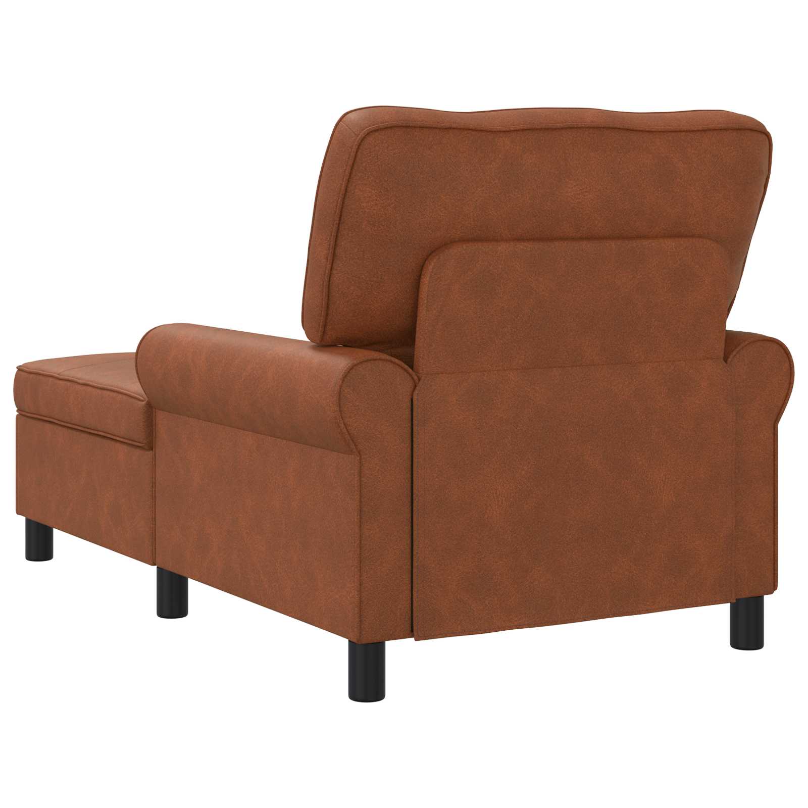 Lounge-Liege mit Kissen Braun 91 x 157 x 91 cm Kunstleder