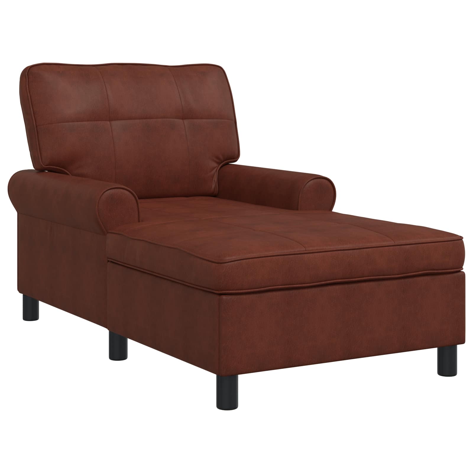 Lounge-Liege Glänzendes Braun 91 x 157 x 91 cm Kunstleder