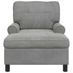 Lounge-Liege mit Kissen Hellgrau 91 x 157 x 91 cm Samt