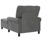 Lounge-Liege mit Kissen Dunkelgrau 91 x 157 x 91 cm Samt