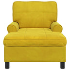 Lounge-Liege mit Kissen Gelb 91 x 157 x 91 cm Samt