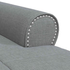 Lounge-Liege mit Kissen Hellgrau 91 x 157 x 91 cm Stoff