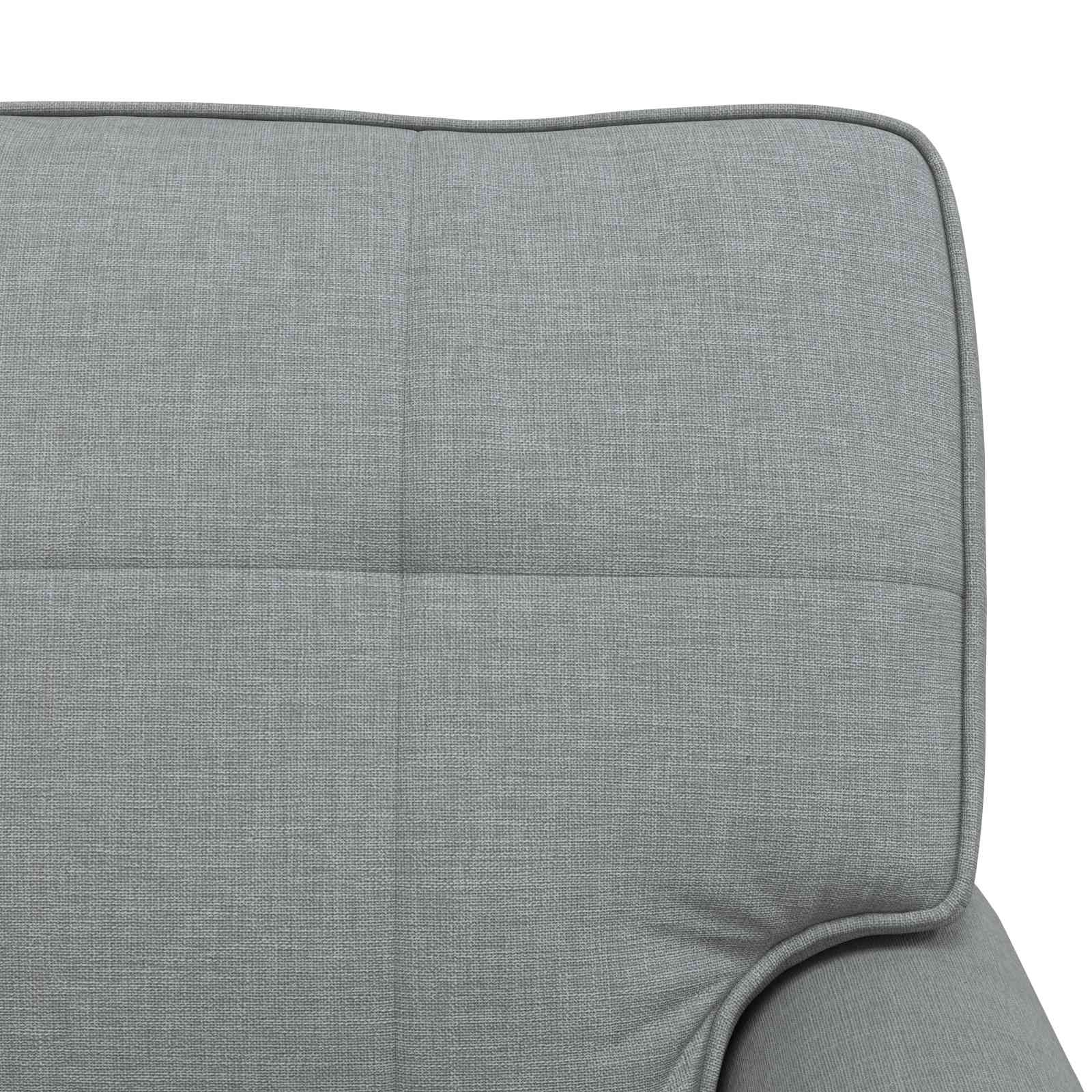Lounge-Liege mit Kissen Hellgrau 91 x 157 x 91 cm Stoff