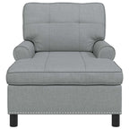 Lounge-Liege mit Kissen Hellgrau 91 x 157 x 91 cm Stoff
