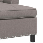Lounge-Liege mit Kissen Taupe 91 x 157 x 91 cm Stoff